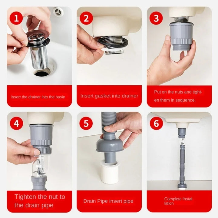 360 Drain Easy Universal Overflow Disposer Drain Kit | Skanto