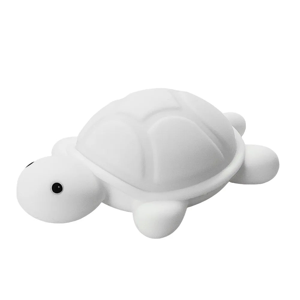 Skanto | ShellGlow LED Nattlampe | Sjekk Skilpadde | Myk Silikon | Fargeforandring & Varmt Lys | USB-C Oppladbar | 10.2 × 15.8 × 6.1 cm