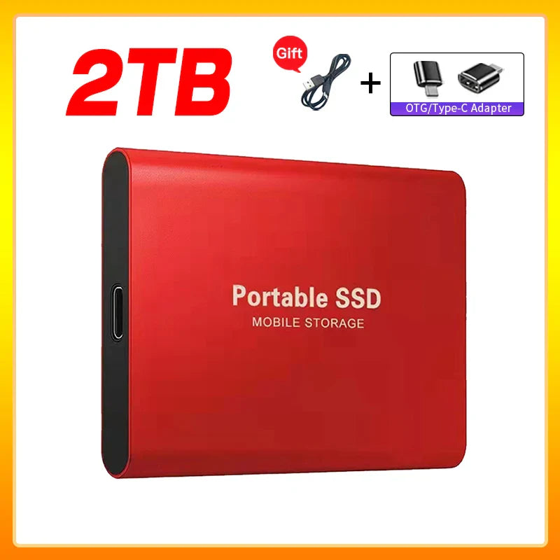 Skanto | Høyhastighets Ekstern Solid State Drive 1TB Bærbar Ekstern Harddisk ssd 2TB Ekstern harddisk ssd harddisk For Laptop Mac