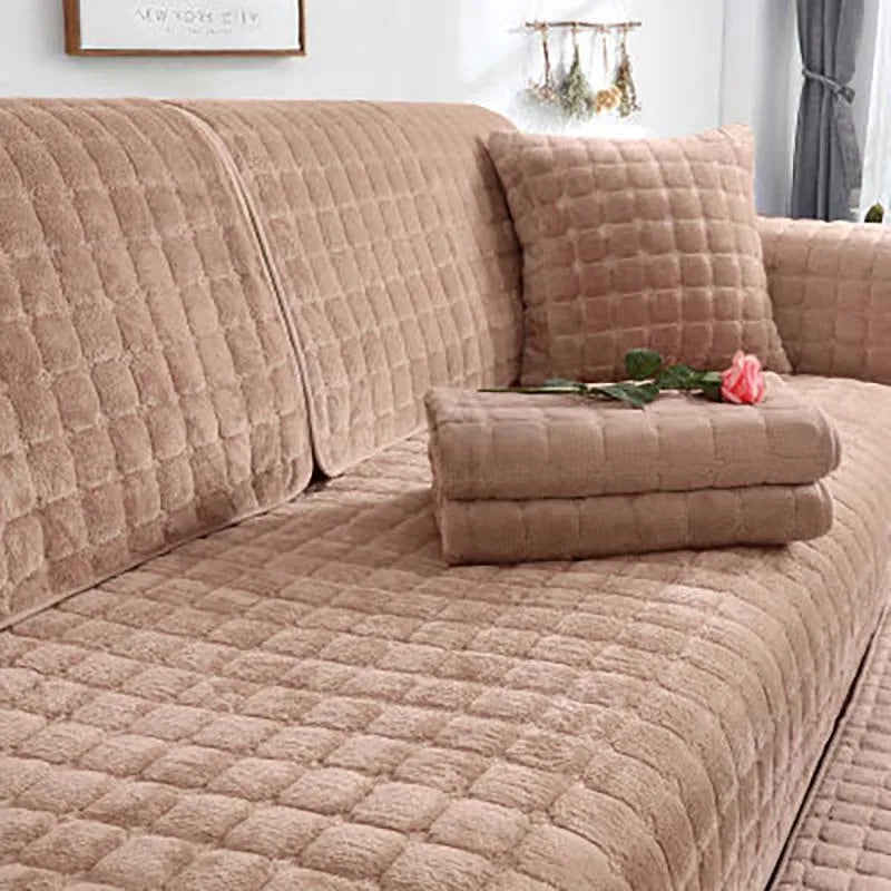 Koselig myk tykk plush non-slip sofa dekke | Skanto