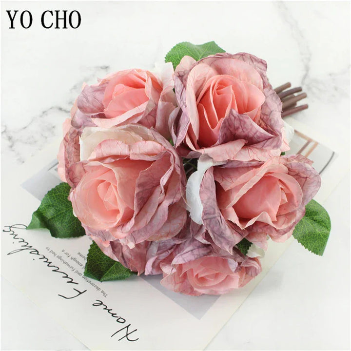 Skanto | Stor Peony Silke Blomsterbukett Sett