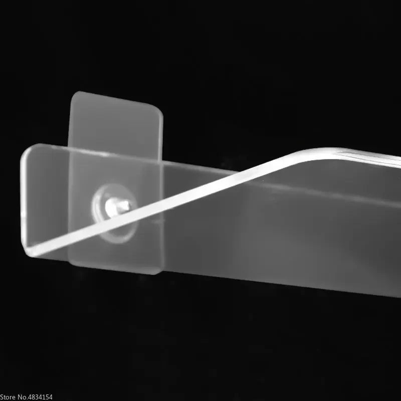 Norvo | ClearEdge Living | Akryl Vegghylle | Gjennomsiktig Flytende Hylle for Bad, Kjøkken & Stue | 20–50 cm | Plassbesparende Oppbevaring