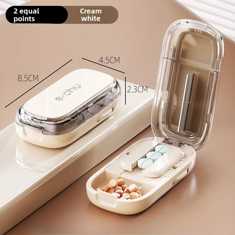 Pocket Size Dustproof Pill Cutter Organizer | Skanto