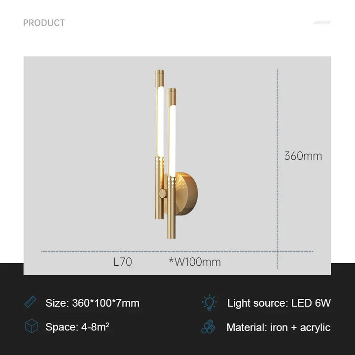 ModernLux Vegglampe – Luksuriøs LED Vegglampe for Hjemmet Skanto