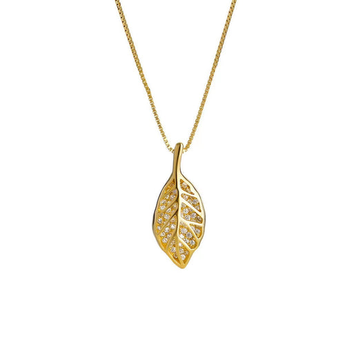 Skanto | Nature Sparkle Treblad Anheng Halskjede