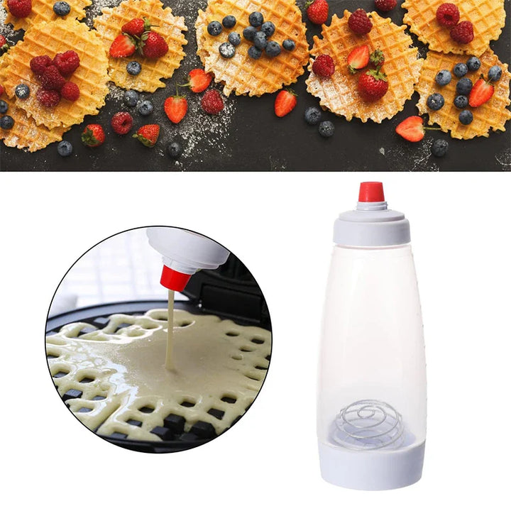 Norvo | Pancake-deig-dispenser-mikser med BlenderBall-tråddrikk - klemflaske pancake-shaker-dispenser JT194 fra LMETJMA