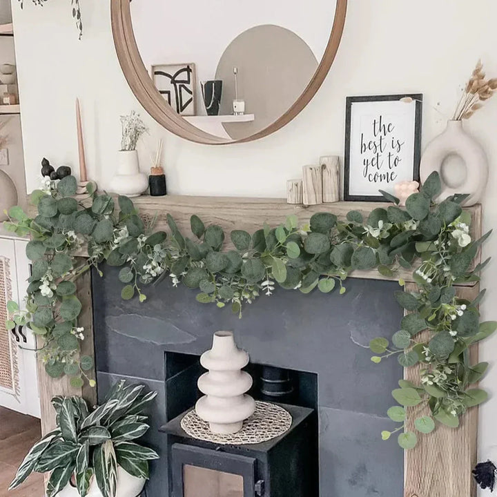 Skanto | Garland - EvaGreen - Kunstig Eucalyptus - 2-delt Sett