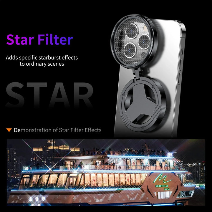 Skanto | 2-i-1 Magnetisk CPL & Stjernefilter Lins