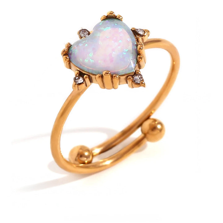 Skanto | Justerbare Diamant Aksepterte Opal Iridescente Ringer