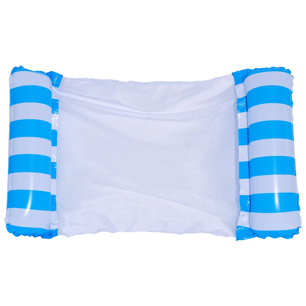 Norvo | AQUAVIVA Oppblåsbar Vann Hengekøye | 130×70 cm | Foldbar Basseng Lounger med Ryggstøtte | Svømme Seng for Basseng, Strand & Ferie