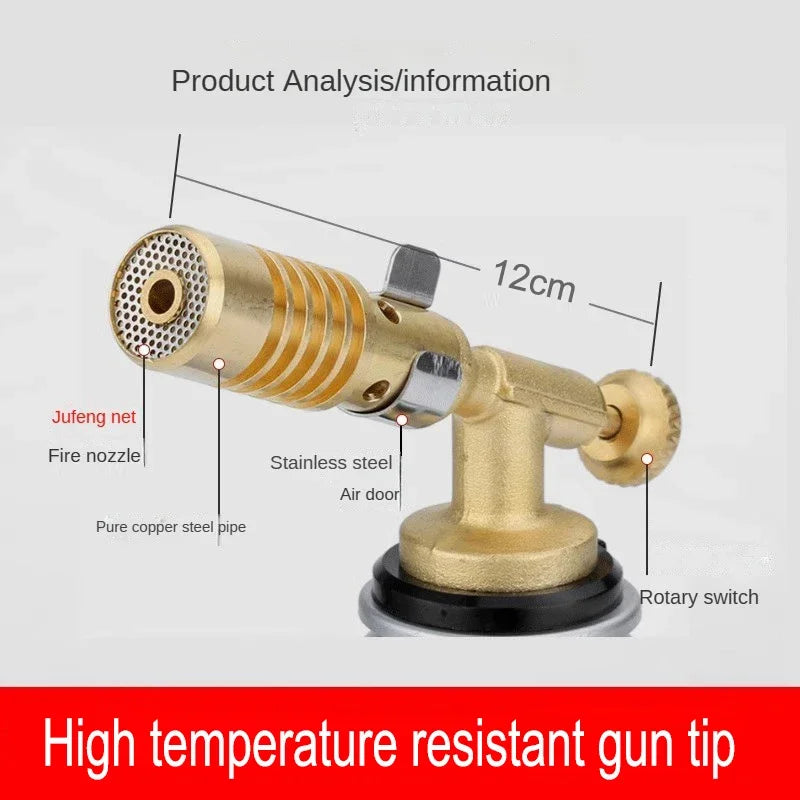 Norvo | Flammex Pro Loddebrikett | For Butan Gass | Justerbar Flamme opp til 1300 °C | Kompakt & Ergonomisk | Ideell for Kjøkken & Utendørs