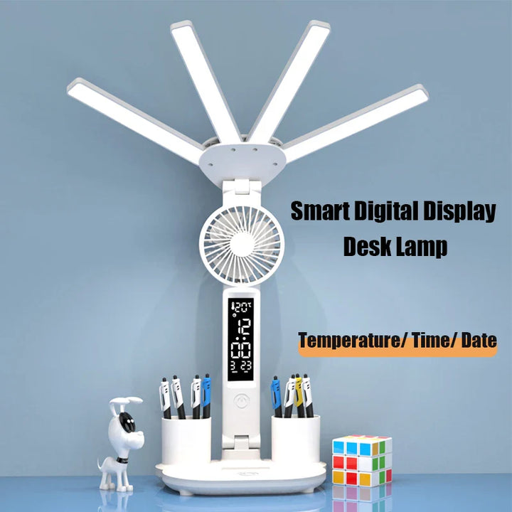 Multifunksjonell 3 i 1 Skrivebord LED Lampe | Skanto