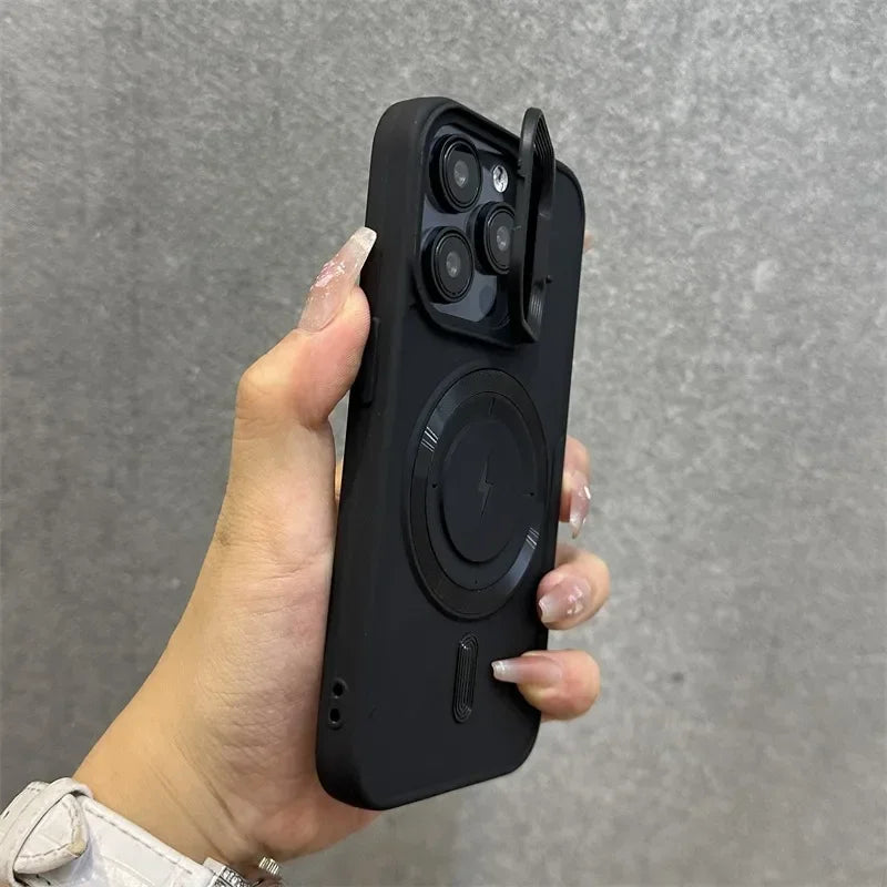 Skanto | Magnetisk myk håndleddsstøtte linse deksel iPhone etui