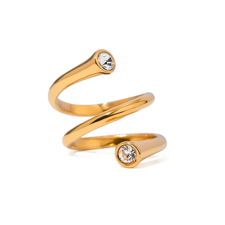 Skanto | Asymmetrisk Tripple Innviklet Diamant Tipp Ringer