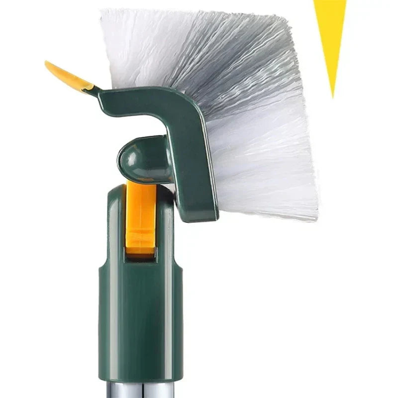 Norvo | Glazora DuoBrush Rengjøringsbørste | 2-i-1 for Gulv & Vinduer | Med Svingbart Hode & Teleskopisk Håndtak | Uanstrengt Renhold