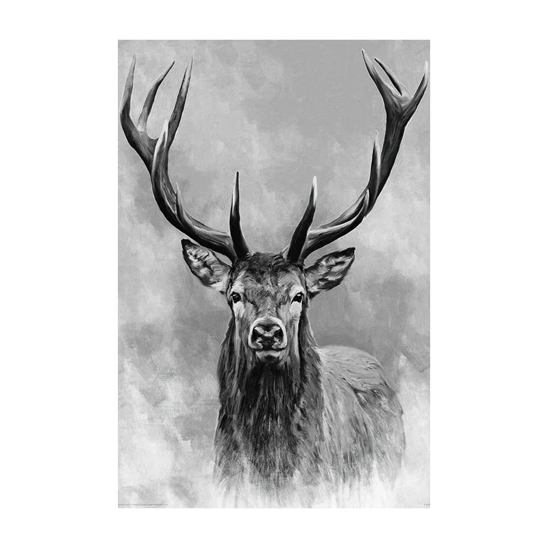 Northern Wilderness Eagle Deer Landscape Wall Art Fine Art Canvas Prints Pictures For Living Room Dining Room Nordic Home Decor | Skanto