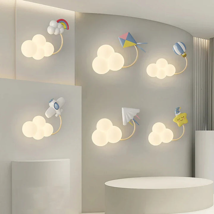 CartoonAirplane Lys – Lekfull Vegglampe for Barnerommet Skanto