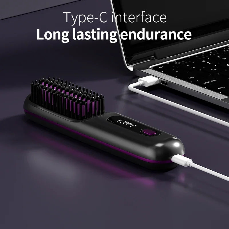 Skanto | Glissara | Trådløs Hår Rettetang | USB Lading Funksjon & LCD Display | Keramisk & Ion Teknologi