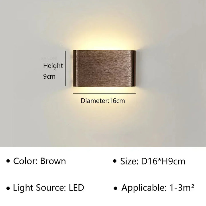 Skanto | LumiEra Moderne LED Vegglampe | Stilrent Design | Varme Hvite Lys for Soverom, Gang & Bad