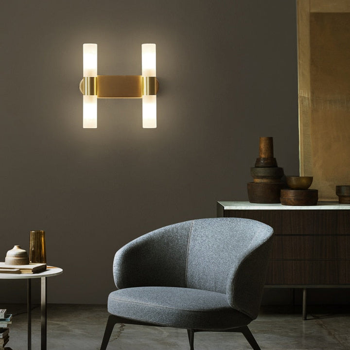 Skanto | EliteLume – Minimalistisk Gull Vegglampe med Energieffektiv LED