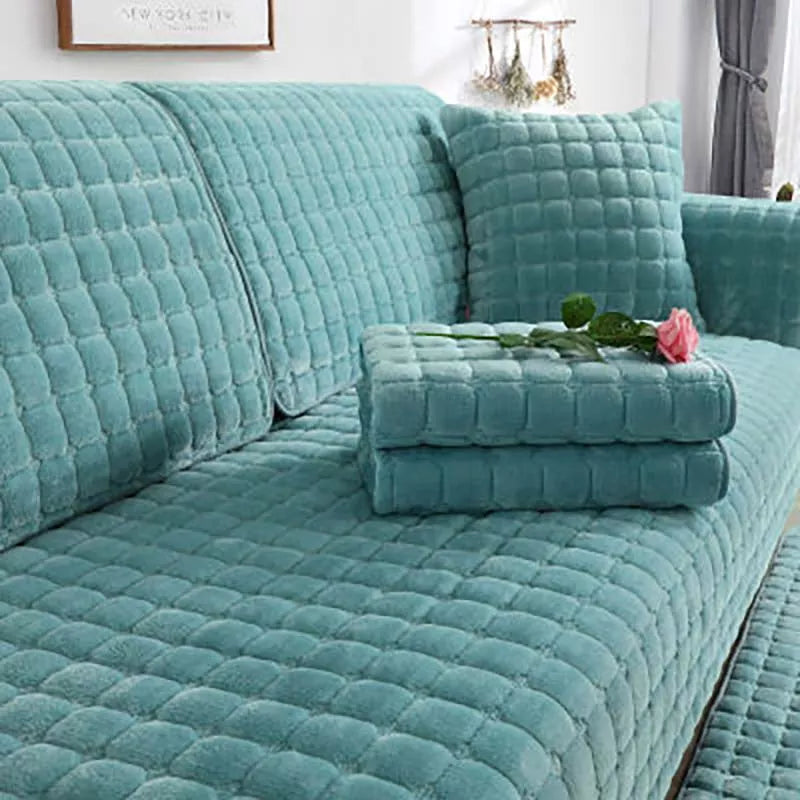 Koselig myk tykk plush non-slip sofa dekke | Skanto