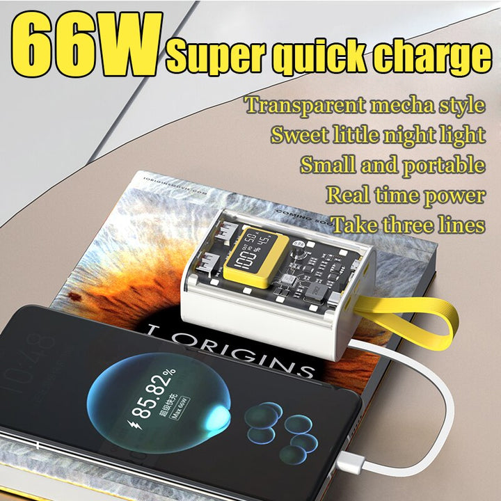 Skanto | Transparent Insight Hurtigladning Powerbank