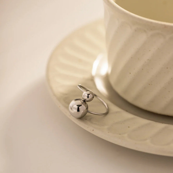 Skanto | 18k Bold To Kule Åpen Ring