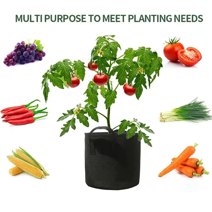 Skanto | Plantingssekk laget av ikke-vevd stoff – Robust hagebeholder med håndtak for planter