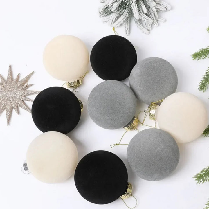 Velvet jul dekorasjoner baller sett - dekorative sfærer for tre & ferie dekor, elegant festlig aksent 16PCS 6cm (2,3 tommer)