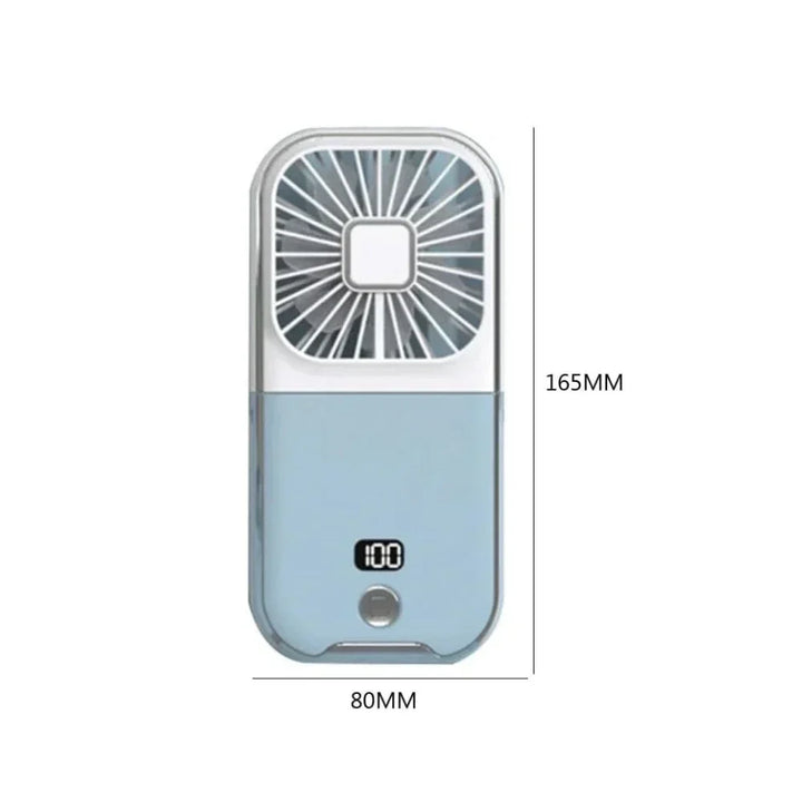 Skanto | Luftigo Mini USB-vifte | Kompakt, oppladbar vifte med digital skjerm og flere vindmodus
