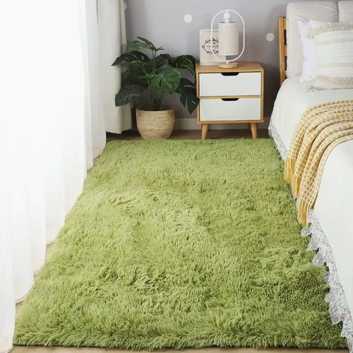 Flauschiger, ultraweicher, rutschfester Teppich mit Memory-Schaum-Kissen