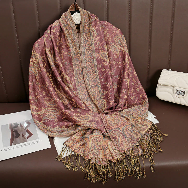 Skanto | Élégancea | Dame skjerf | Cashmere følelse | 70 × 190 cm | Luksus trykk & varm