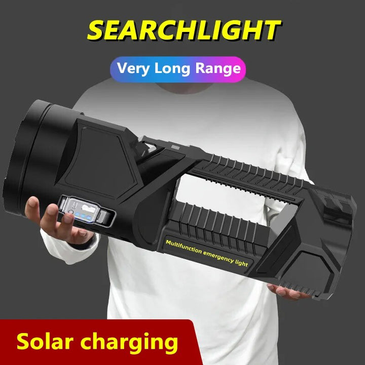 Solar High-Power Multifunksjonslommelykt | Skanto