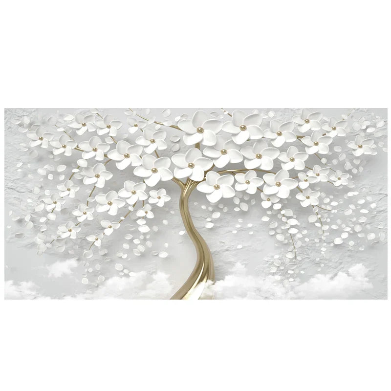 Abstract Floral Large Flower Petal Wood Wall Art Fine Art Canvas Prints Picture For Living Room Bedroom Lounge Art Decor | Skanto