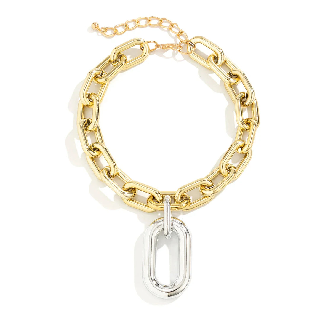 Skanto | Chunky To Tone Paperclip Bold Halskjede