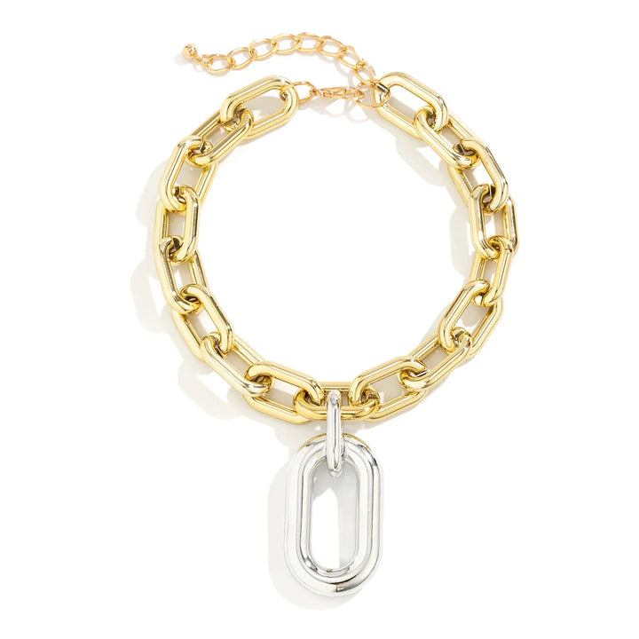 Skanto | Chunky To Tone Paperclip Bold Halskjede