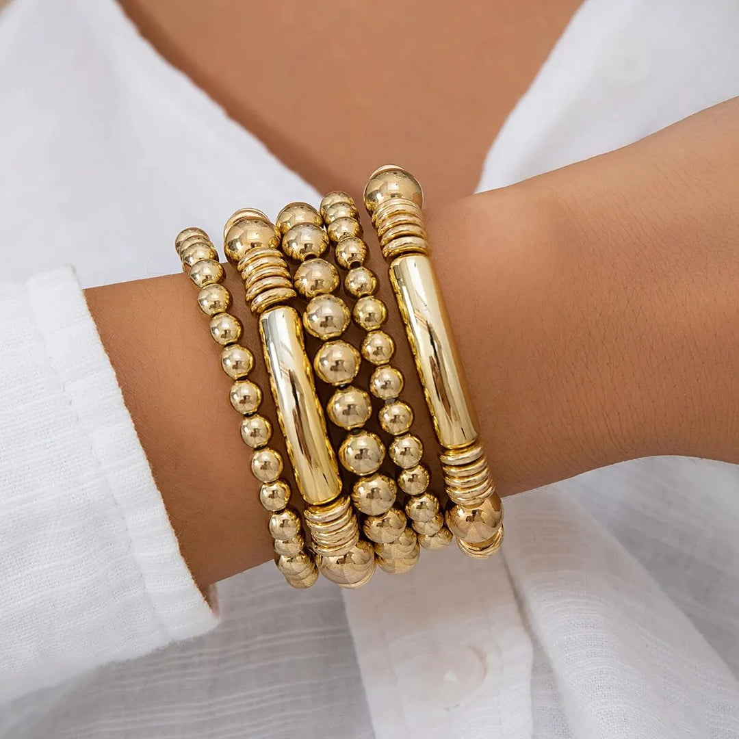 Skanto | 5pc Beaded Bracelet Stack Set