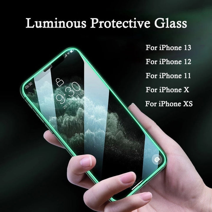 Skanto | Full Cover Luminous Tempered Glass iPhone Skjermbeskytter
