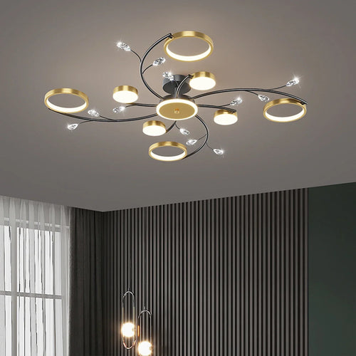 Garduru Dimbar Kronleuchter | Moderne Design | LED Lys med Justerbar Lysstyrke | Perfekt for Stuen & Spisestuen