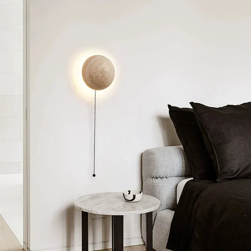 Skanto | MarbleGlow - Halvrund Steinv lampe