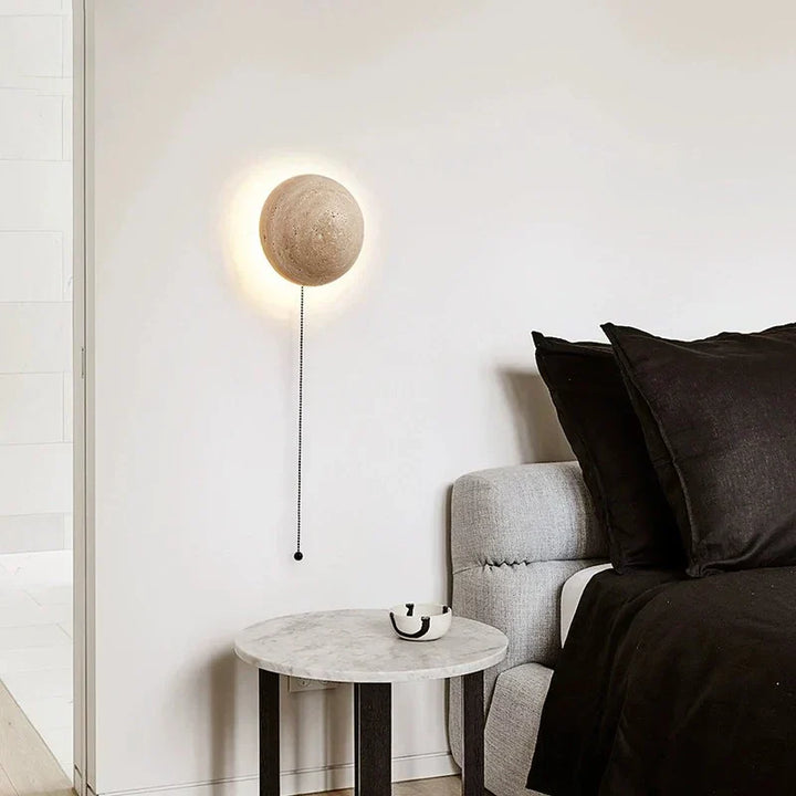 Skanto | MarbleGlow - Halvrund Steinv lampe