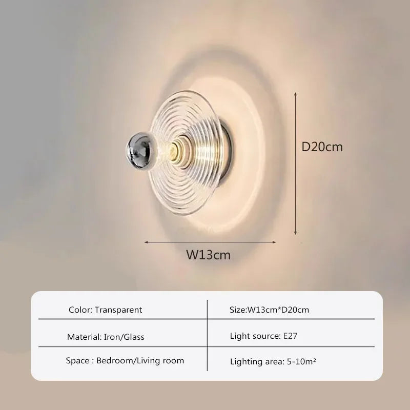 AquaGlow Vegglampe – LED-belysning med bølgemønster Skanto