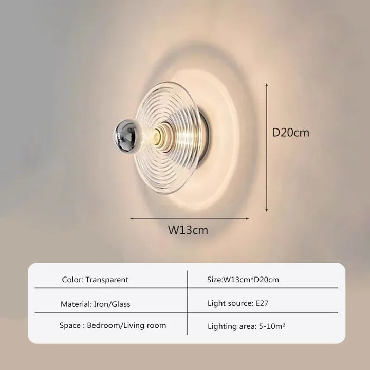 AquaGlow Vegglampe – LED-belysning med bølgemønster Skanto