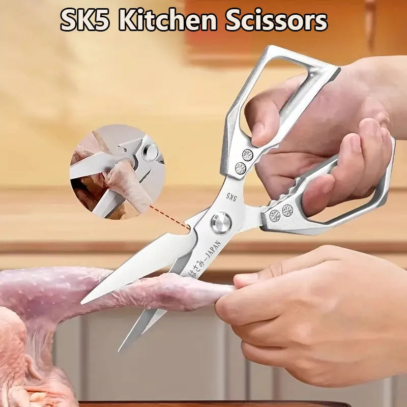 Skanto | Multifunksjonelle kjøkkensaks | Rustfritt stål SK5 | For kjøtt, fisk & grønnsaker | Ergonomisk håndtak