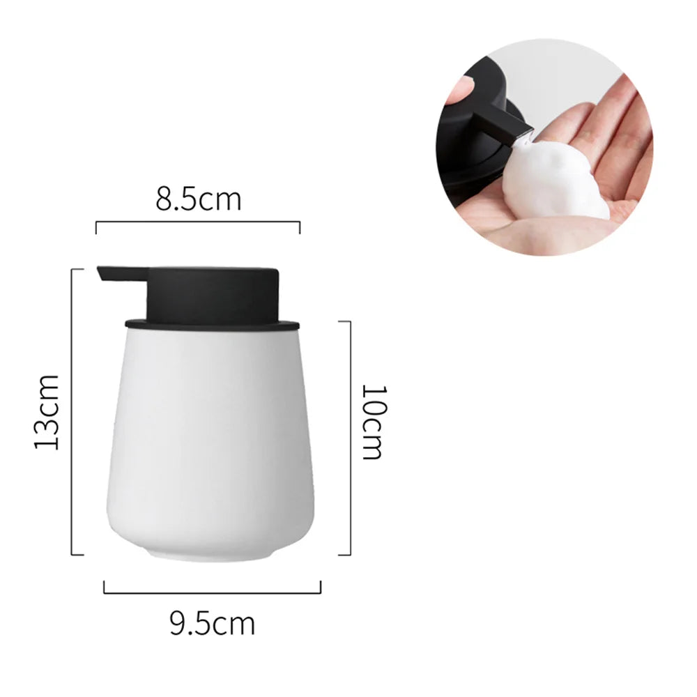 CeramiLux 300 ml Luksus Såpedispenser laget av Keramikk – for Såpe, Sjampo, Balsam eller Lotion Skanto