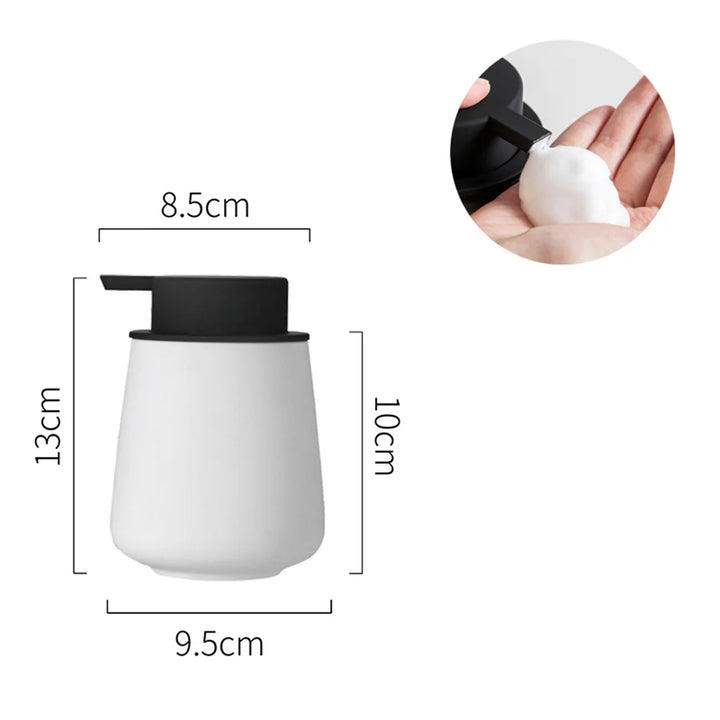 CeramiLux 300 ml Luksus Såpedispenser laget av Keramikk – for Såpe, Sjampo, Balsam eller Lotion Skanto