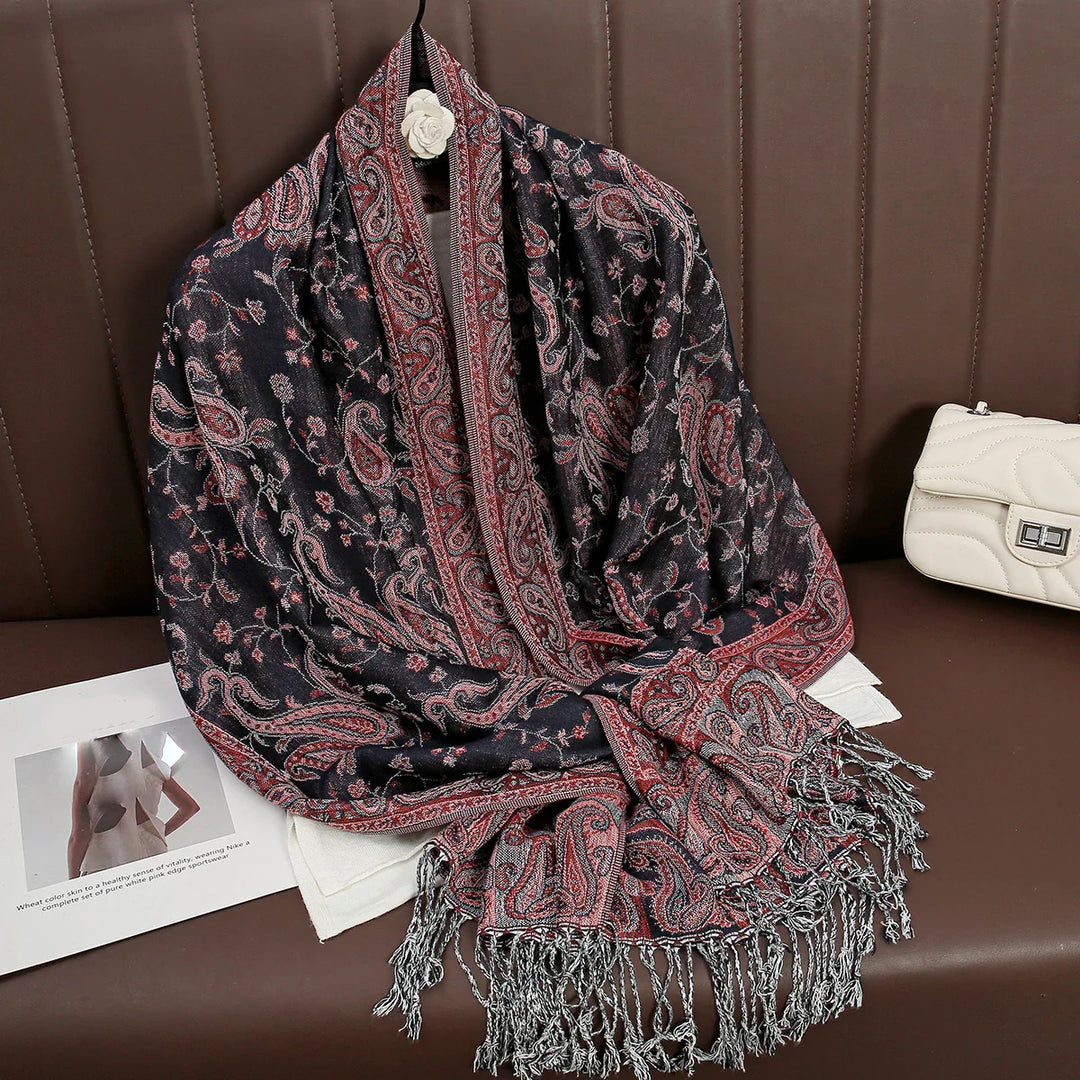 Skanto | Élégancea | Dame skjerf | Cashmere følelse | 70 × 190 cm | Luksus trykk & varm