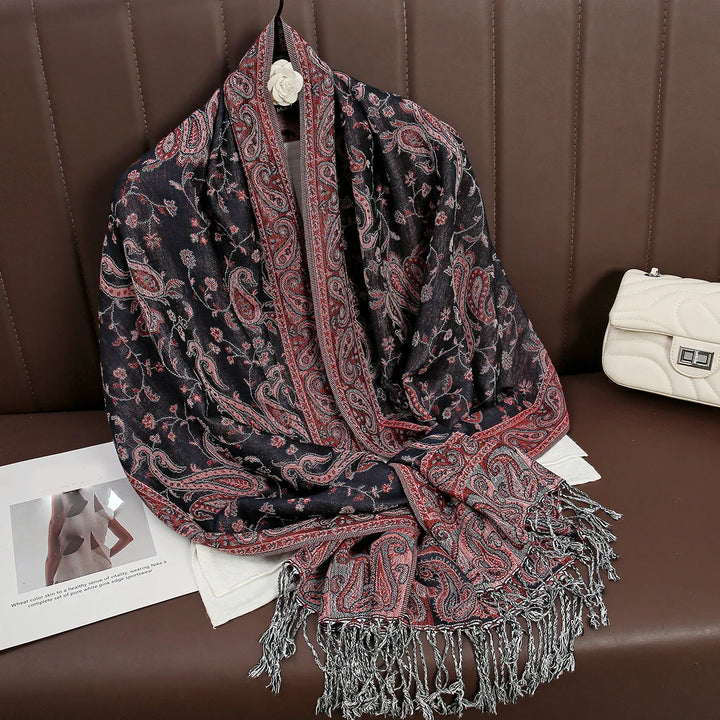 Skanto | Élégancea | Dame skjerf | Cashmere følelse | 70 × 190 cm | Luksus trykk & varm