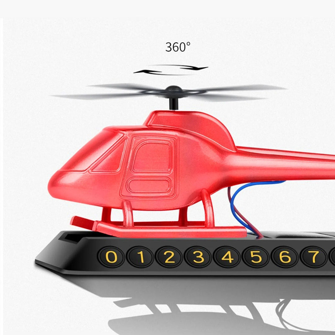 Skanto | Helikopter solcelledrevet bil luftrenser parkeringsnummer skilt