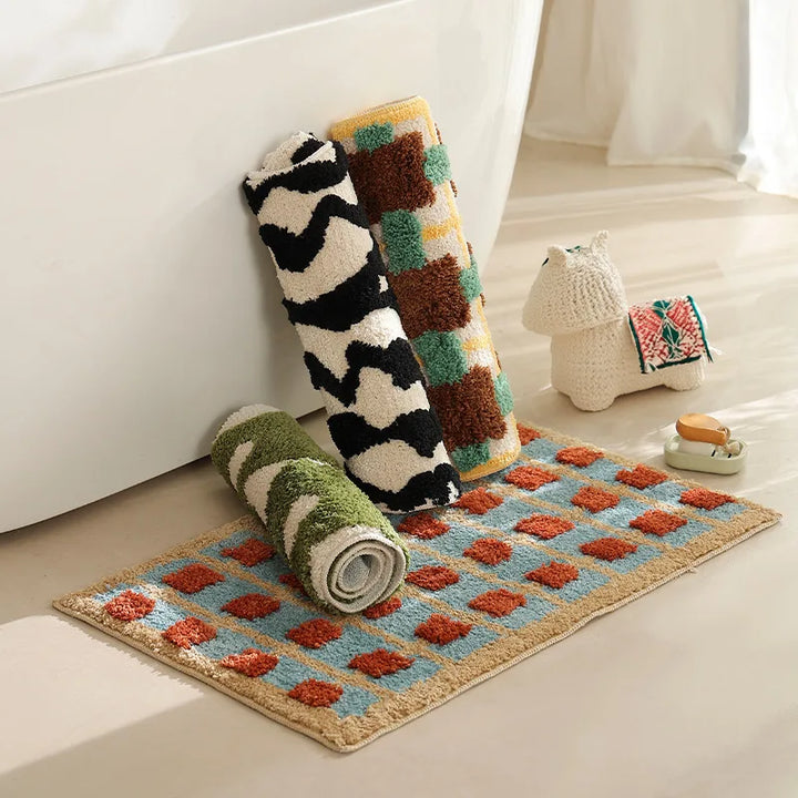 Abstrakt Rute Tuftet Bade Matte | Skanto